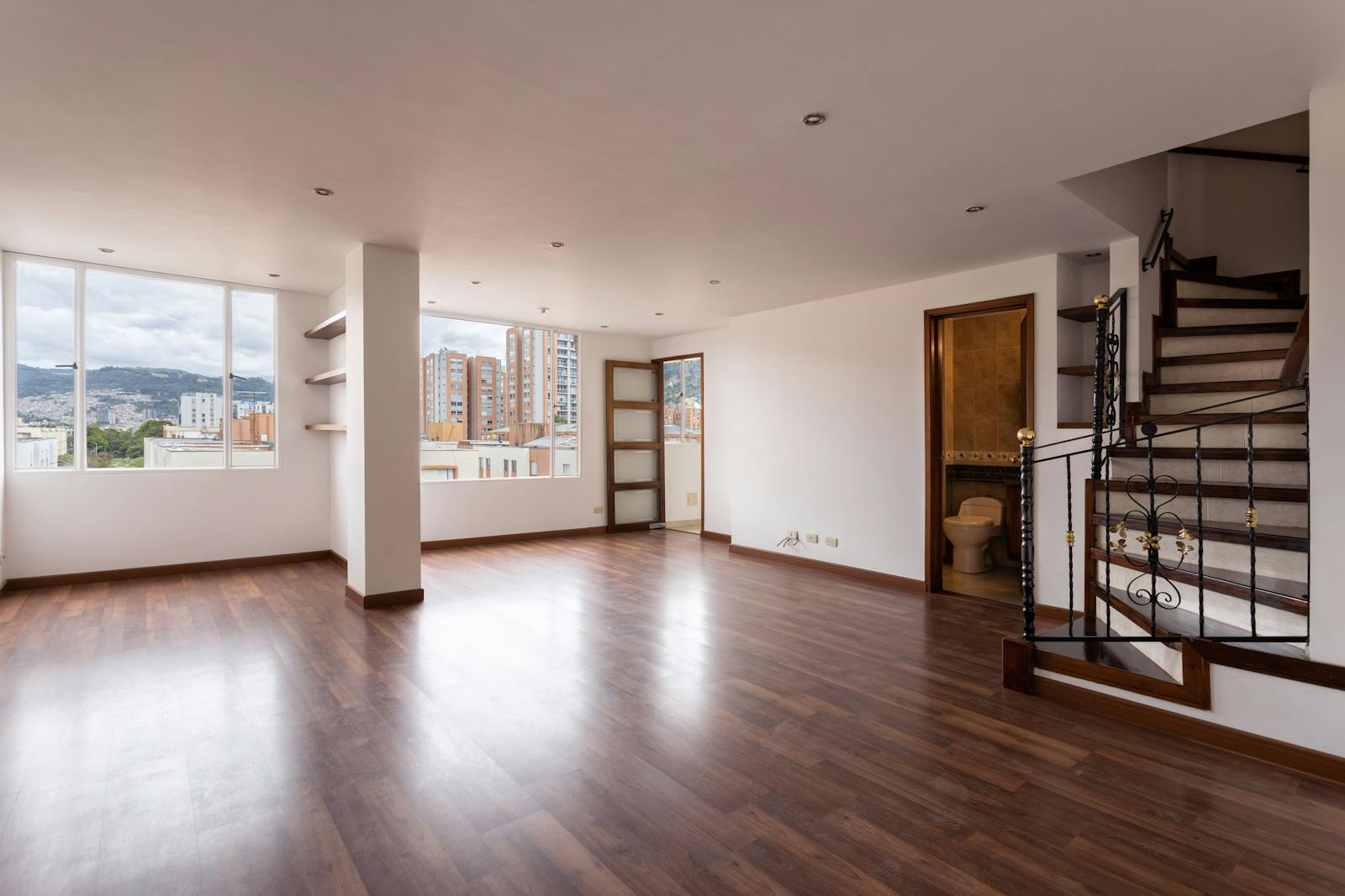 Interior of a White Concrete House